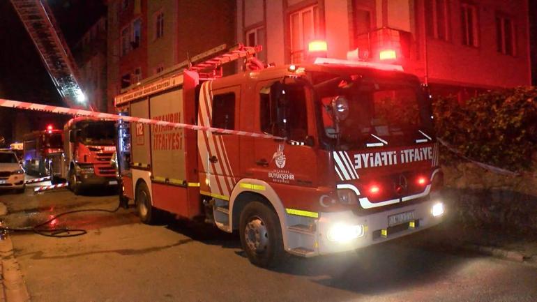 Ümraniyede 5 katlı binada çıkan yangın söndürüldü