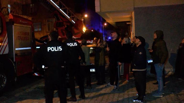 Ümraniyede 5 katlı binada çıkan yangın söndürüldü