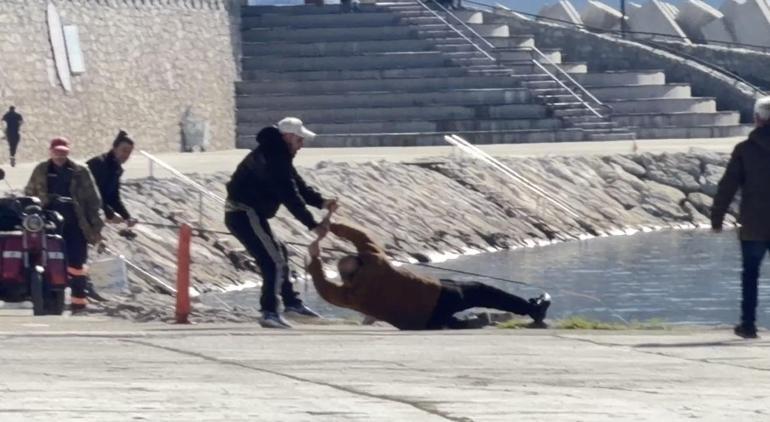 Limanda balıkçıların kavgası kamerada