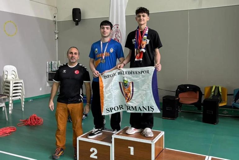 İnegöl Belediye Spor Kulübü sporcularından tırmanış müsabakalarında 14 madalya