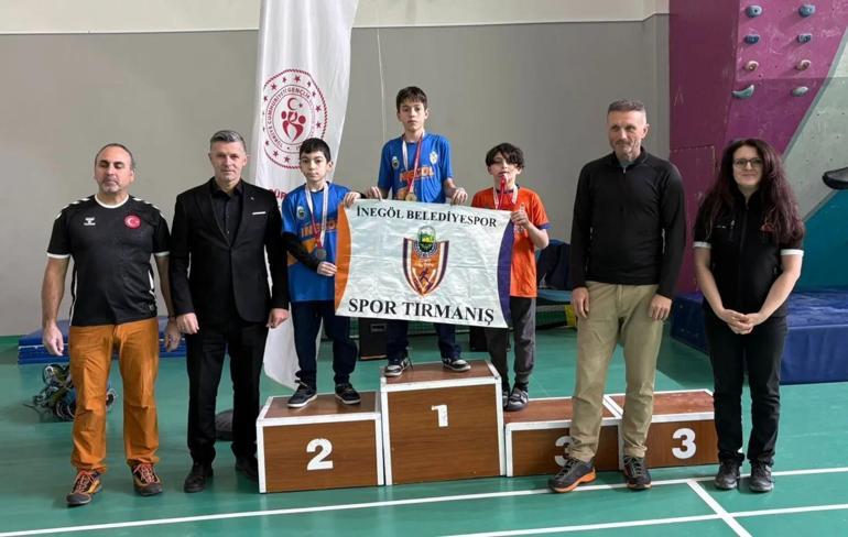İnegöl Belediye Spor Kulübü sporcularından tırmanış müsabakalarında 14 madalya