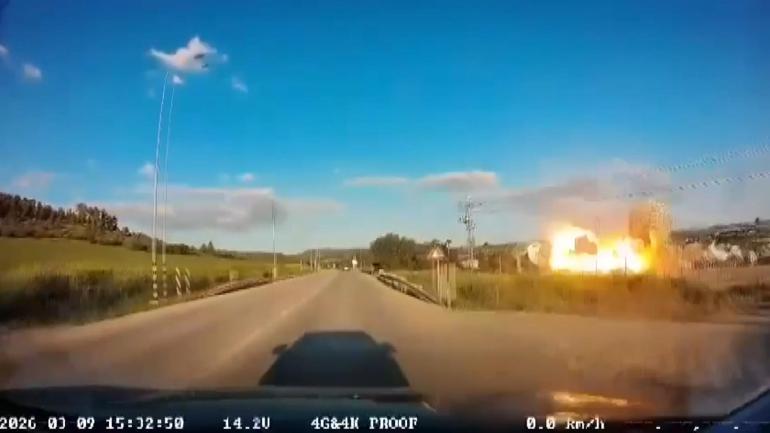 İsraile ait uydu iletişim merkezine yönelik füze saldırısının görüntüleri ortaya çıktı