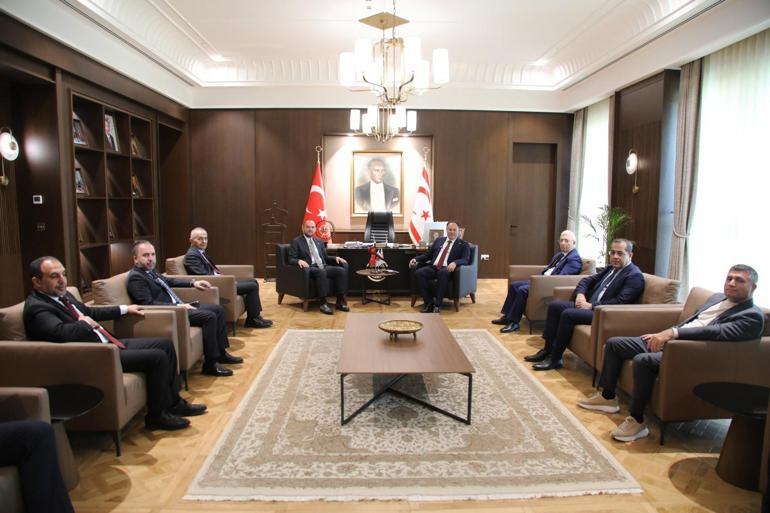 KKTC Cumhuriyet Meclisi Başkanı Öztürkler, MÜSİAD heyetini kabul etti