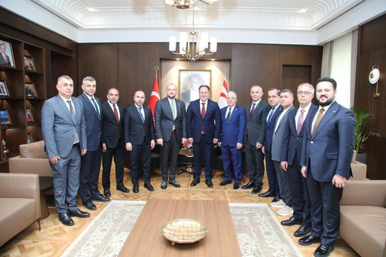 KKTC Cumhuriyet Meclisi Başkanı Öztürkler, MÜSİAD heyetini kabul etti