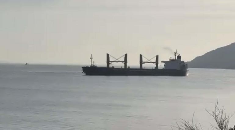 Çanakkale Boğazı’nda makine arızası yapan dökme yük gemisi karaya oturdu