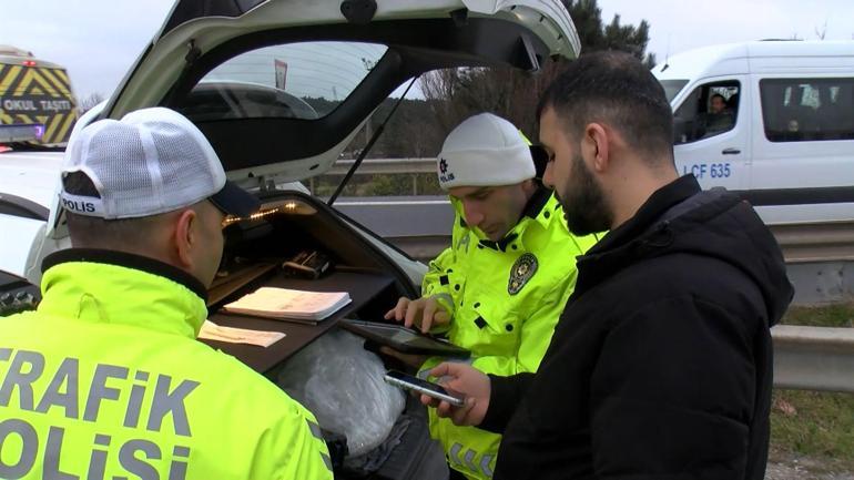 Ümraniyede dron destekli kaynak denetimi; 9 sürücüye ceza