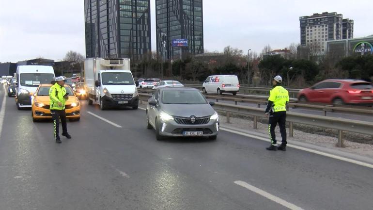 Ümraniyede dron destekli kaynak denetimi; 9 sürücüye ceza