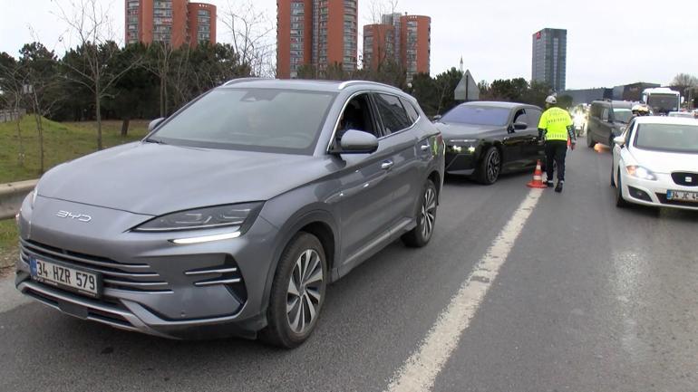 Ümraniyede dron destekli kaynak denetimi; 9 sürücüye ceza