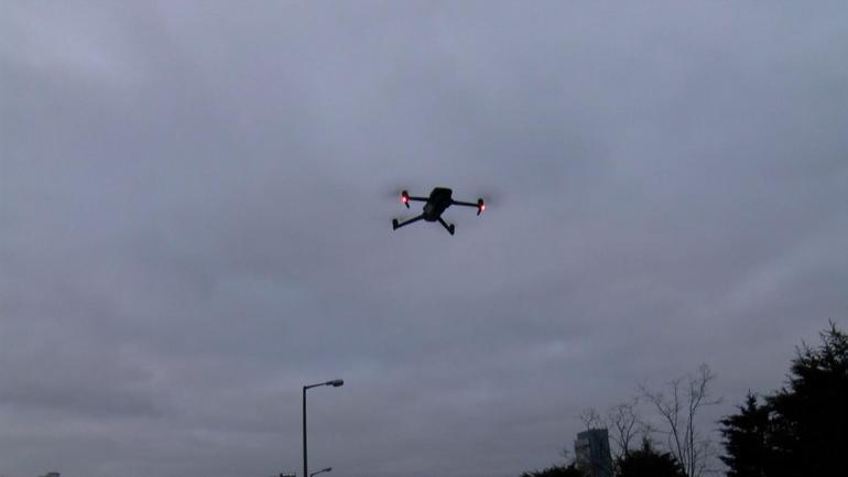 Ümraniyede dron destekli kaynak denetimi; 9 sürücüye ceza