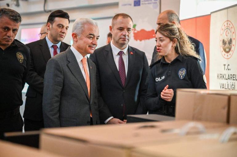 ‘Türkiye-Bulgaristan’ iş birliğiyle temin edilen elektronik malzemeler, Dereköyde teslim alındı