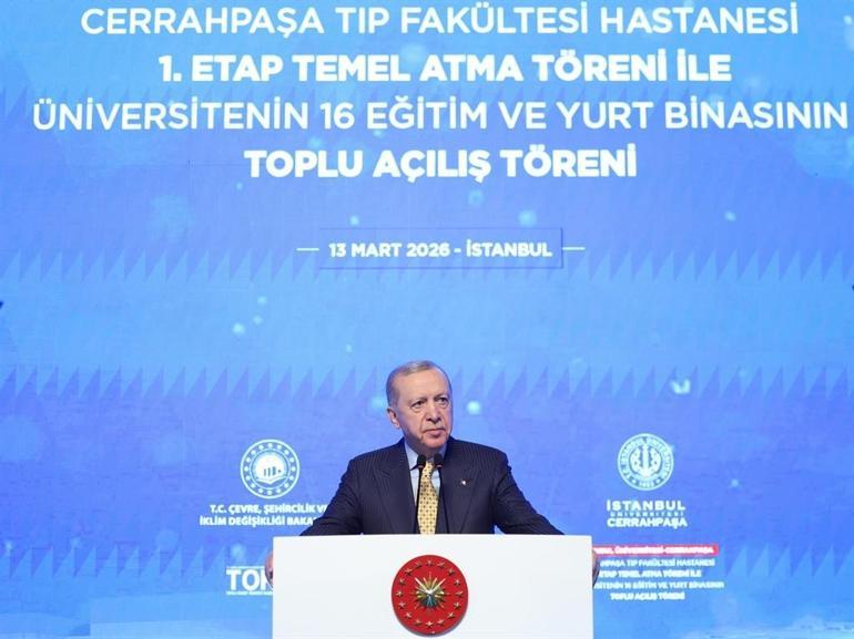 Cumhurbaşkanı Erdoğan: Proje kapsamındaki tüm hastane binalarımızı depreme dayanıklı olacak şekilde tasarladık