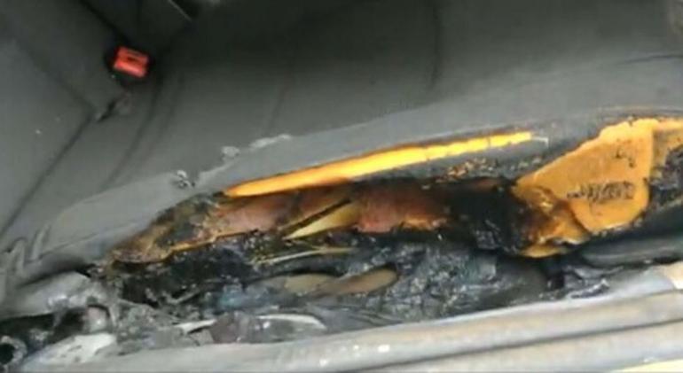 Trafik polisinin aracını kundaklayan sanıkların cezaları yeniden yargılamada azaldı