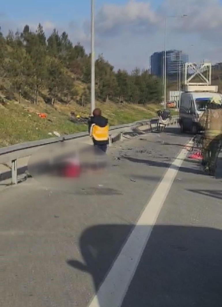 Eyüpsultan TEM Otoyolunda zincirleme kaza: 1 ölü 1 yaralı