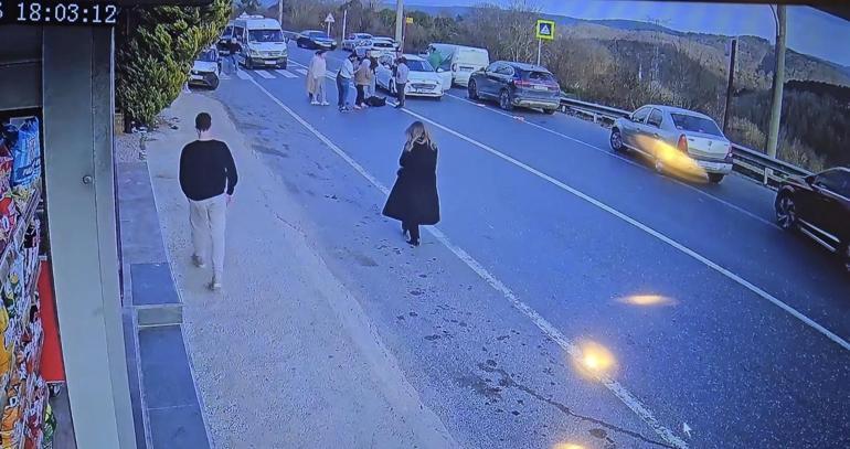 Beykoz’da yaya geçidinde kaza; hatalı sollama yapan otomobil yayaya çarptı