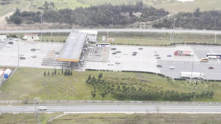 Bursada helikopter destekli bayram trafiği denetimi