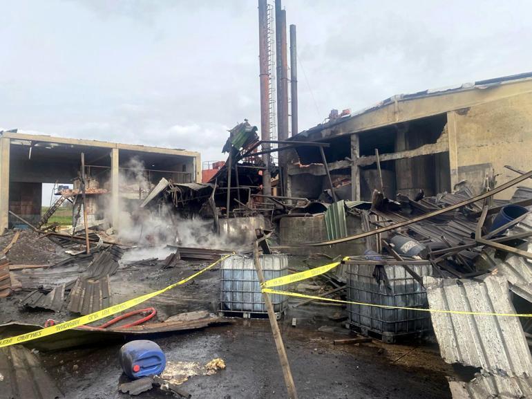 Tekirdağda yağ fabrikasındaki patlamanın görüntüleri ortaya çıktı