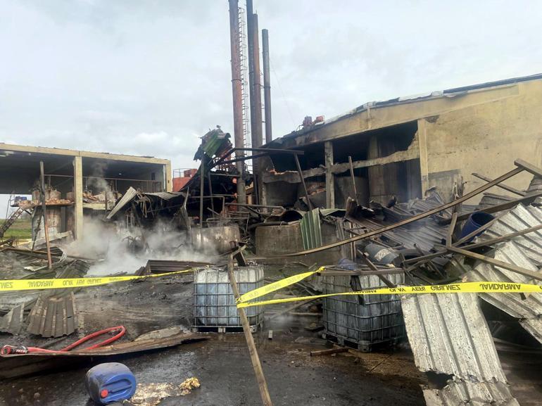 Tekirdağda yağ fabrikasındaki patlamanın görüntüleri ortaya çıktı