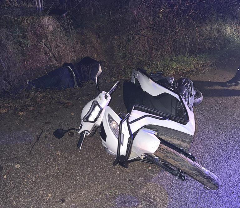 Bursada devrilen motosikletin sürücüsü öldü