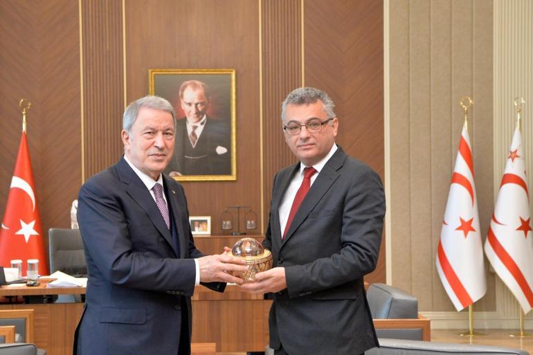 KKTC Cumhurbaşkanı Erhürman, TBMM Milli Savunma Komisyonu Başkanı Akar’ı kabul etti