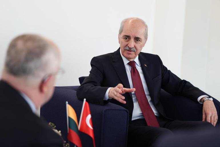 TBMM Başkanı Kurtulmuş, Litvanya Meclis Başkanı Olekas ile Zagreb’de görüştü