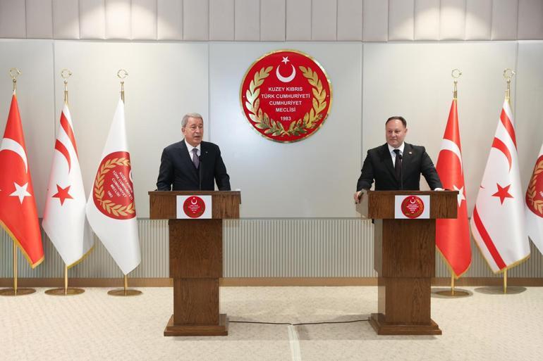 TBMM Milli Savunma Komisyonu Başkanı Akar, KKTC Cumhuriyet Meclisi Başkanı Öztürkler ile görüştü