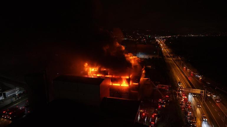 Trabzonda fındık fabrikasında yangın kontrol altına alındı