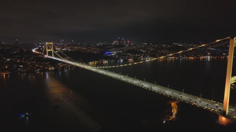 FSM Köprüsü Endometriozis farkındalığı kapsamında sarı ışıklarla aydınlatıldı