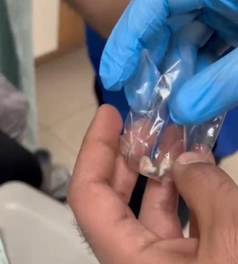 Kulağına gizlediği uyuşturucuyla yakalandı