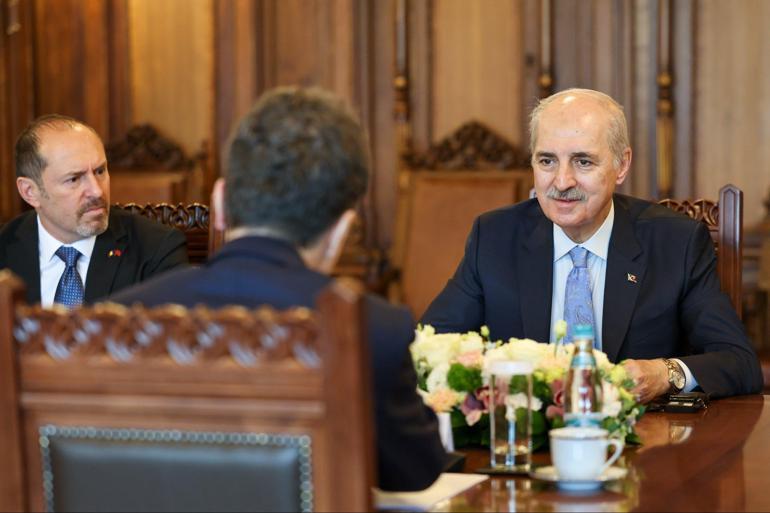 TBMM Başkanı Kurtulmuş, Romanya Cumhurbaşkanı Dan tarafından kabul edildi