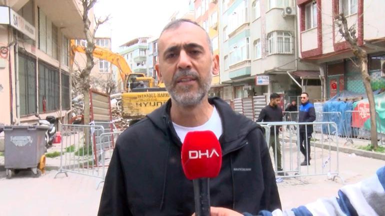 Güngören’de yıkım sırasında hasar gören 6 katlı bina tahliye edildi