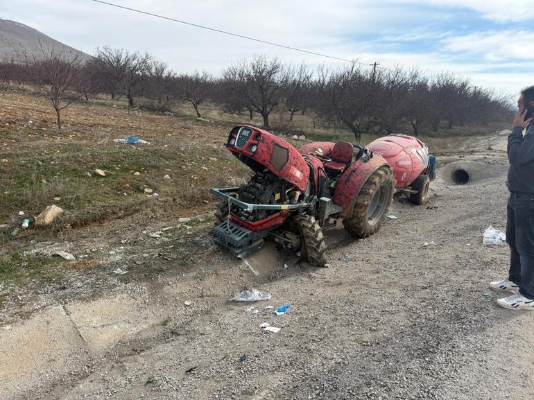 Malatya’da traktör devrildi: 2 yaralı