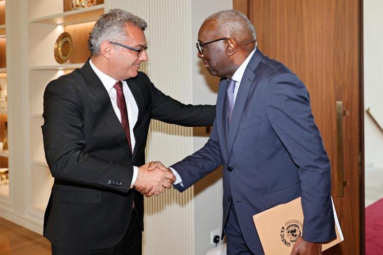 KKTC Cumhurbaşkanı Erhürman, BM Genel Sekreteri’nin Kıbrıs Özel Temsilcisi Diagne’yi kabul etti