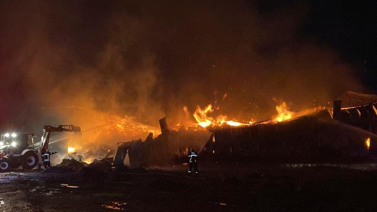 Osmaniye’de kağıt fabrikası yangını