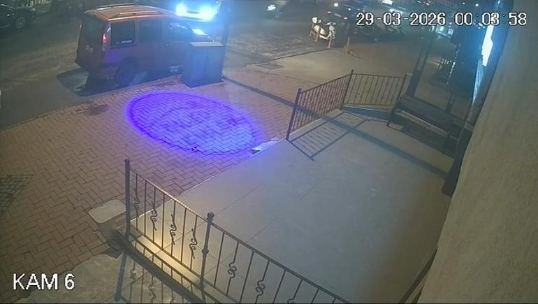 Annesinin motosikletini izinsiz alıp, gezmek isteyen çocuğun kazası kamerada