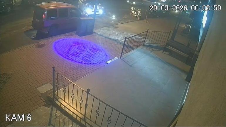 Annesinin motosikletini izinsiz alıp, gezmek isteyen çocuğun kazası kamerada