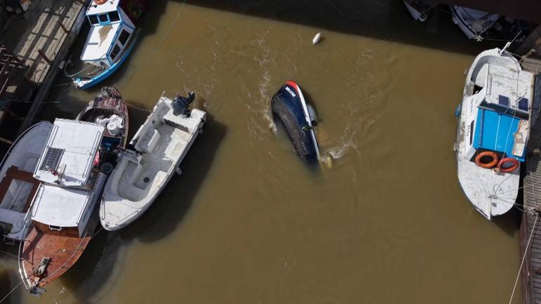 Sağanak sonrası İstanbul Boğazı’ndaki renk değişimi havadan görüntülendi
