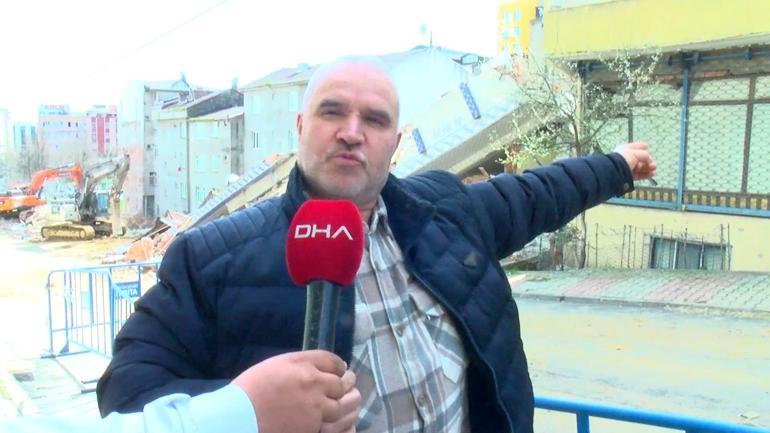 Sultangazide kentsel dönüşüm kapsamında apartman yıkıldı; yandaki binada hasar oluştu