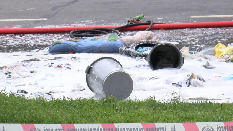 Fatih’te çöpe atılan karpit patlamaya neden oldu