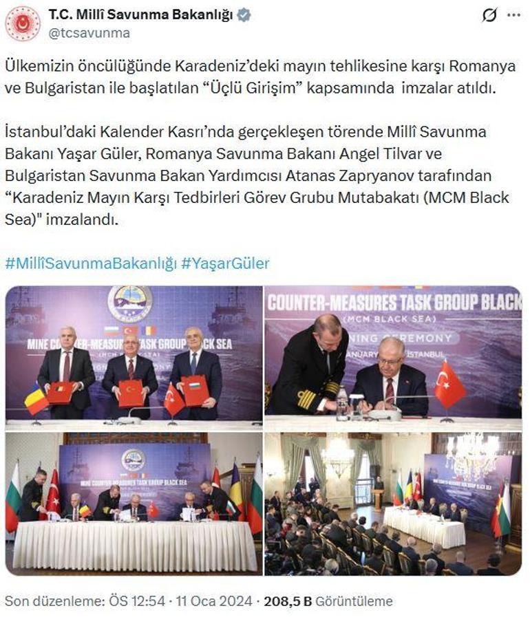 MSB: Montrö Sözleşmesinden taviz verilmesi söz konusu değildir