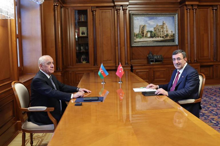 Cumhurbaşkanı Yardımcısı Yılmaz, Azerbaycan Cumhurbaşkanı Aliyev ile görüştü