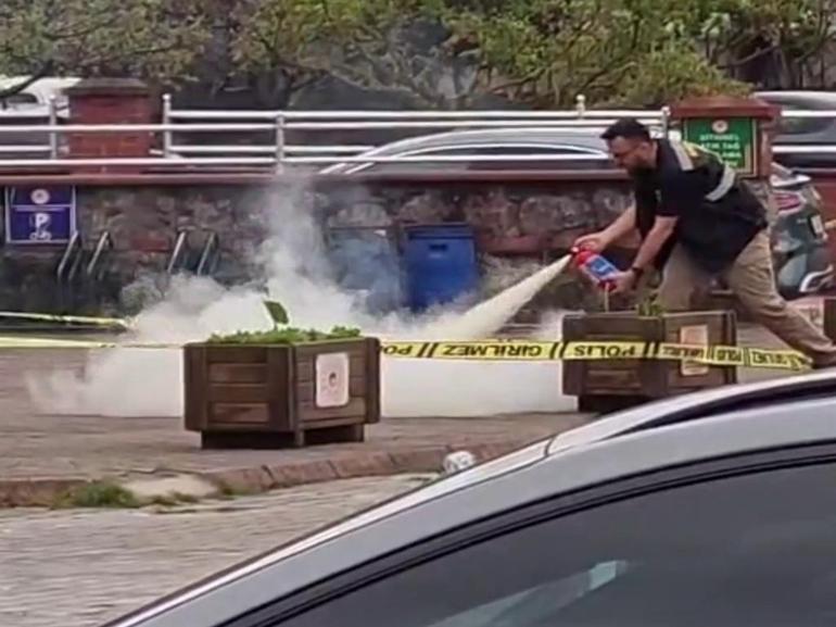 Elimde bomba var diye bağırdı, gözaltına alındı