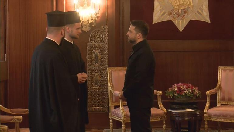 Zelenskiy Fener Rum Ortodoks Patrikhanesini ziyaret ediyor