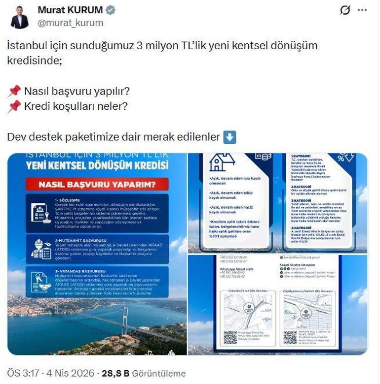 Bakan Kurum yeni kentsel dönüşüm kredisinin detaylarını paylaştı