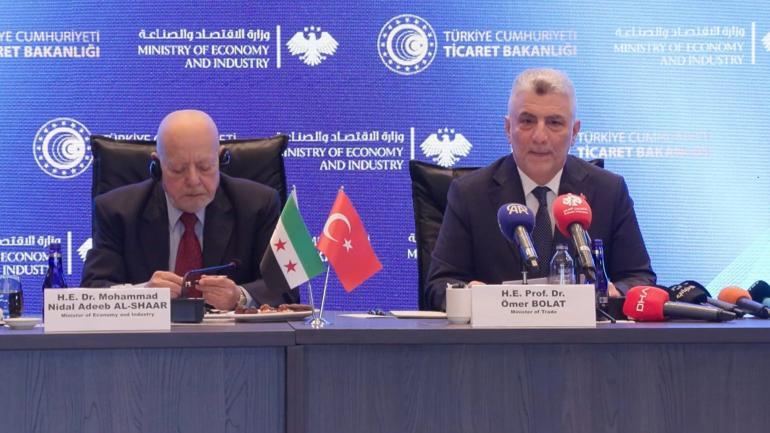 Bakan Bolat: Suriyeli mevkidaşlarımızla ikili ticaretimizi 10 milyar dolar hedefine ulaştıracak çözümleri ele aldık