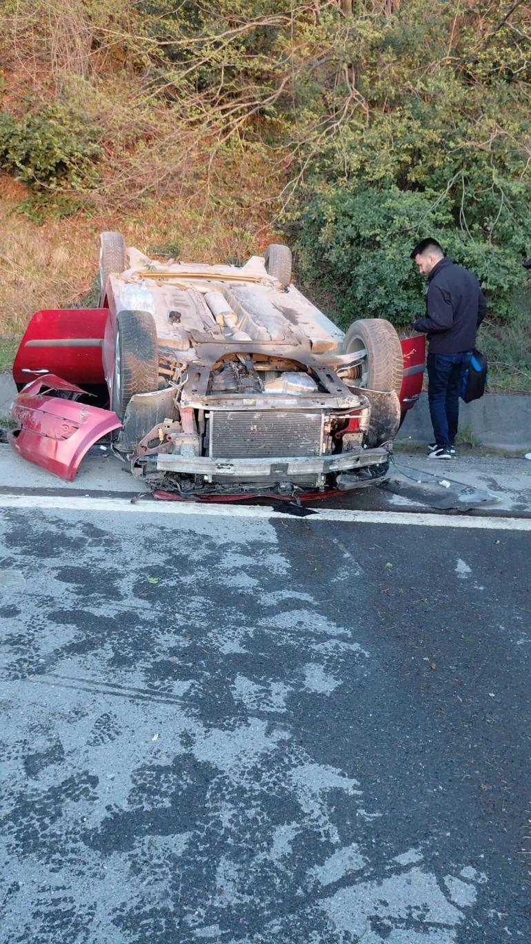 Ormancıları taşıyan otomobil takla attı: 3 yaralı
