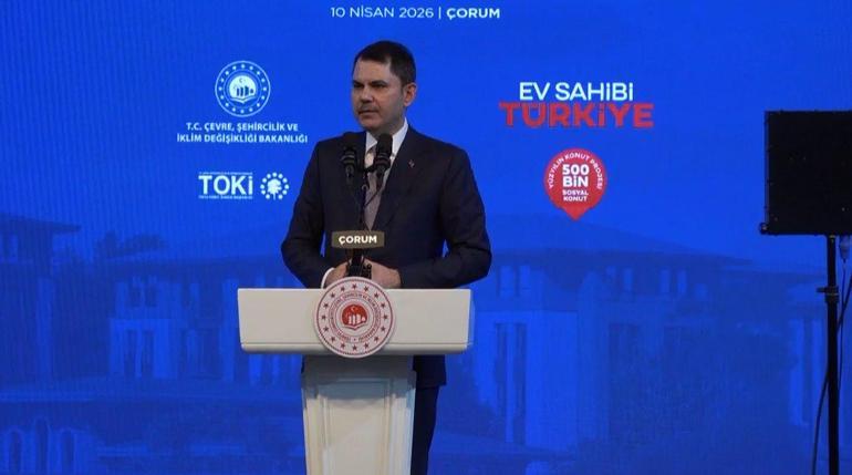 Bakan Kurum, Çorum’da ‘Ev Sahibi Türkiye’ kura çekim törenine katıldı