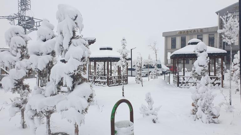 Vanda kar yağışı; 93 yerleşim yeri ulaşıma kapandı