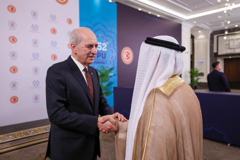 TBMM Başkanı Kurtulmuş, Arap Parlamentosu Başkanı Alyammahi ile görüştü