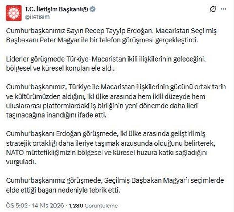 Cumhurbaşkanı Erdoğan, Macaristanın yeni başbakanı ile görüştü