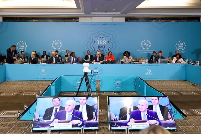 TBMM Başkanı Kurtulmuş, PAB 152’nci Genel Kurulu kapsamında ikili görüşmelerine başladı